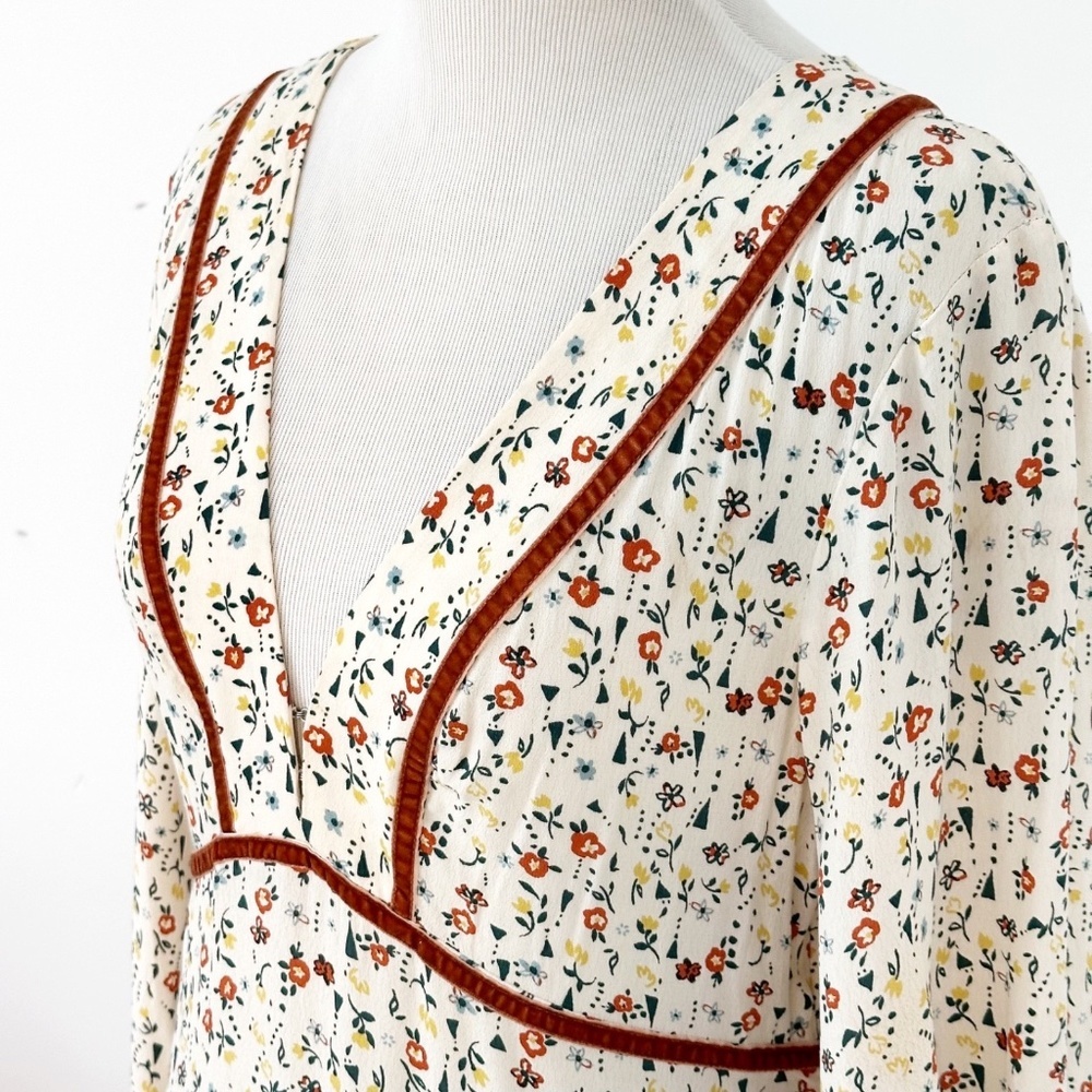 FREE PEOPLE Take A Little Time Women’s 4 Cream Maxi Dress Cottagecore Renfaire - Picture 3 of 13